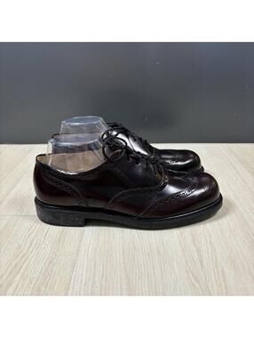 J Crew Brown/Cherry Brogue Oxford Wingtip Dress Made Italy Superior Men’s Sz 11